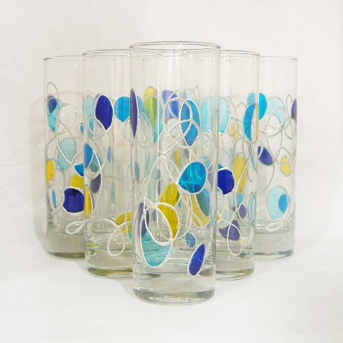 Verres à eau peints à la main Verres à eau peints à la main