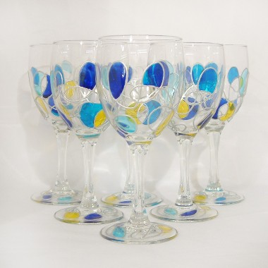 Verres à orangeade peints à la main