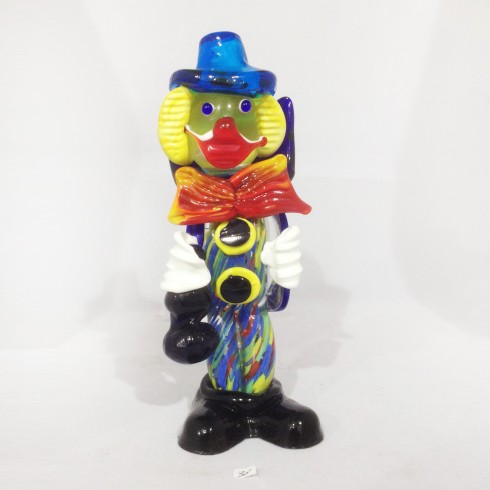 Grand clown en verre