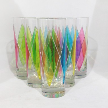 Verres à vin peints à la main