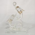 Couple de dauphins en verre