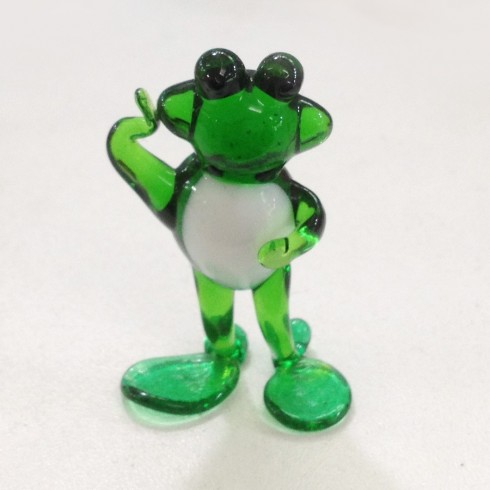 Grenouille frantaisie en verre