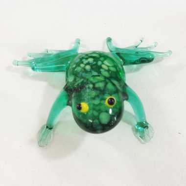 Grande grenouille en verre