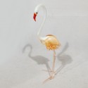 Flamant rose blanc en verre