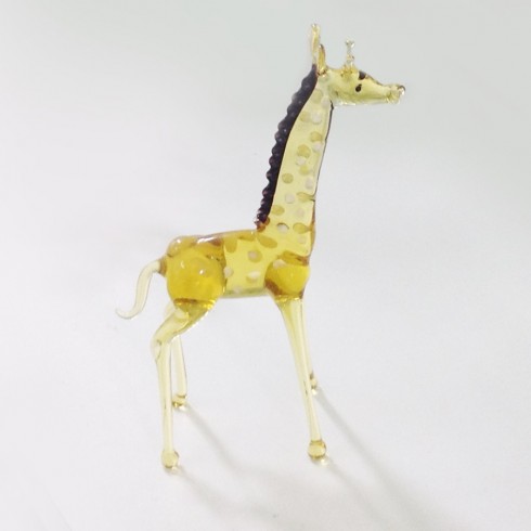 Grande girafe en verre