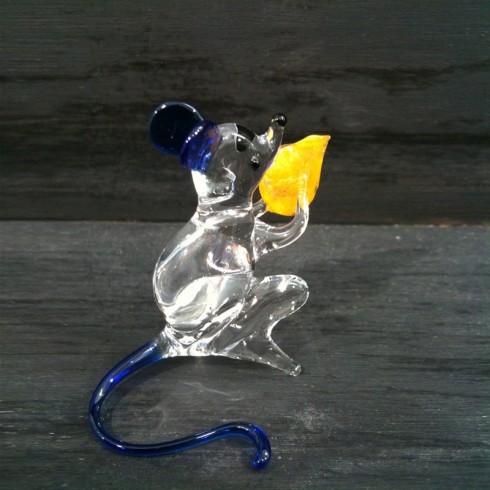 Souris fantaisie en verre