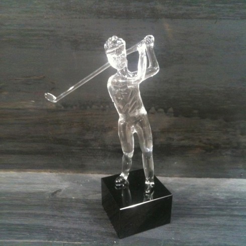 Golfeur en verre