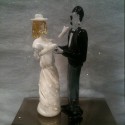 Couple de mariés en verre