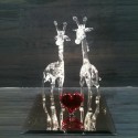 Couple de girafe en verre