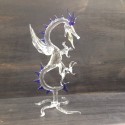 Dragon sur pied en verre