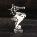 Hippocampe sur socle en verre