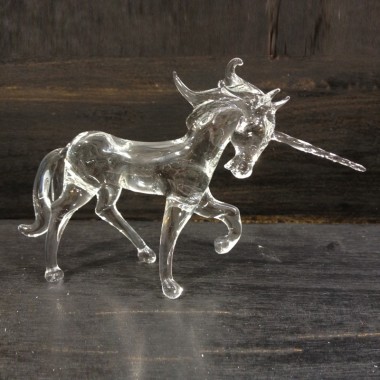 Grande licorne en verre