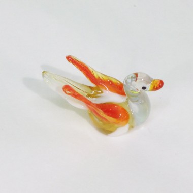 Canard coloré en verre
