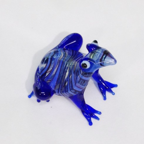 Grenouille colorée en verre