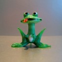 Grenouille rigolote  en verre