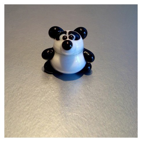 Panda rigolo  en verre