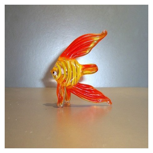 Poisson feu  en verre