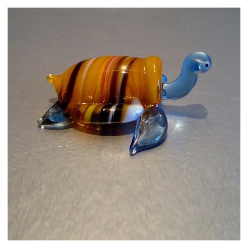 Tortue de mer en verre 