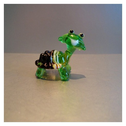 Tortue fantaisie en verre 