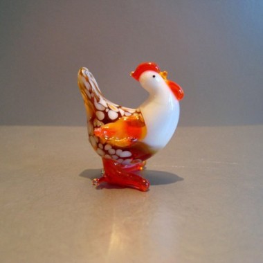 Poule en verre 