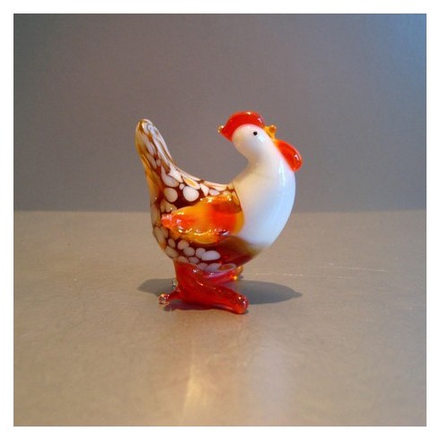 Poule en verre 