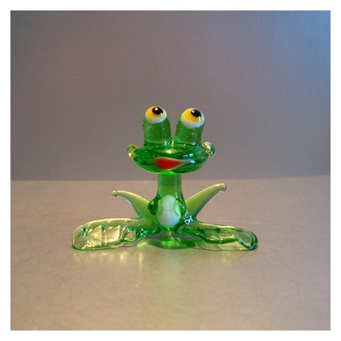 Grenouille fantaisie en verre 