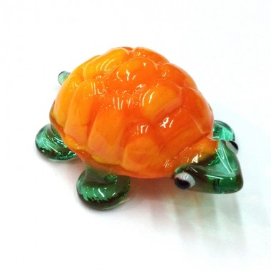 happykdo Tortue orange  en verre