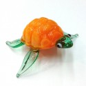 happykdo Tortue de mer orange  en verre