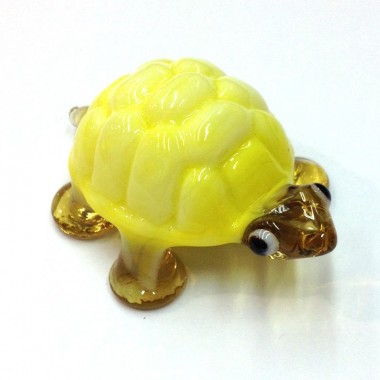 happykdo Tortue jaune  en verre