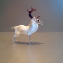 Cerf blanc en verre