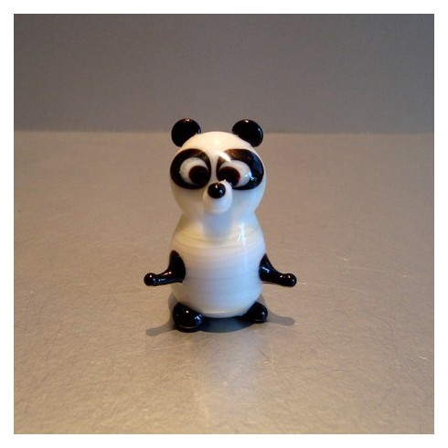 Panda rigolo en verre