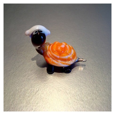 Tortue fantaisie en verre