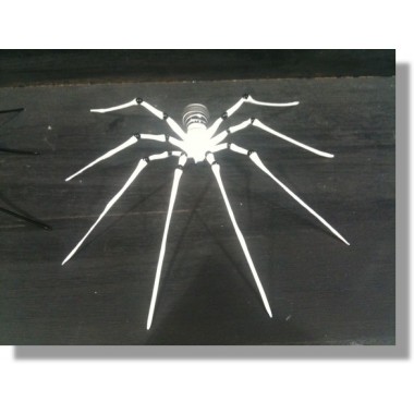  Araignée blanche en verre