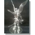  gladiateur avec des ailes en verre 