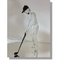  Golfeur en verre 