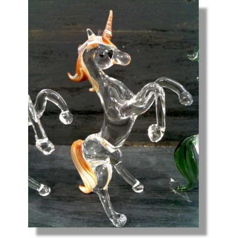  Licorne en verre marron 