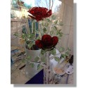 Rose en verre rouge