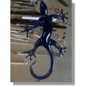  Salamandre en verre bleu 