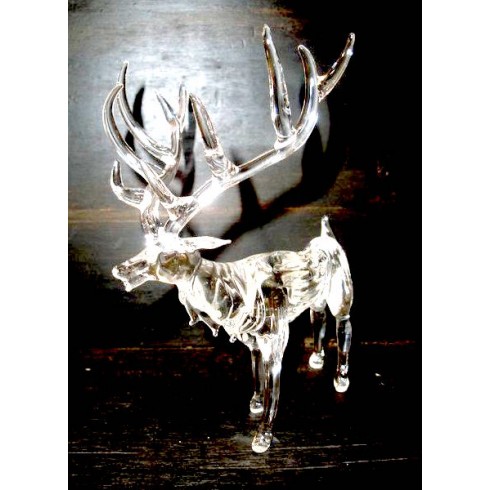 Cerf blanc en verre