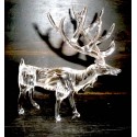 Cerf blanc en verre