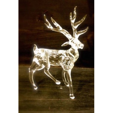 Cerf transparent en verre