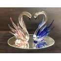 Cygne couple verre