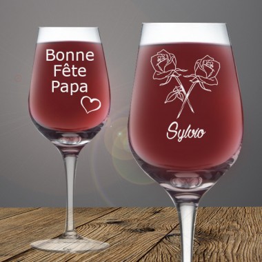 Verre gravé à offrir ou s'offrir – Verre ricard – Verre à bière