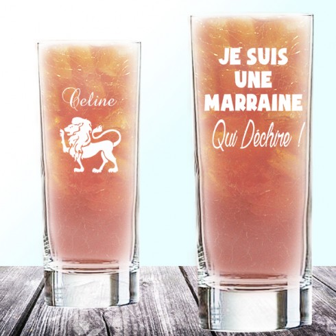 Verre personnalisé Tall, verre à vodka personnalisé, verre