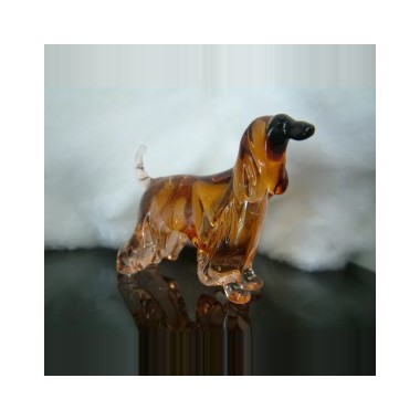 Chien Colley en verre