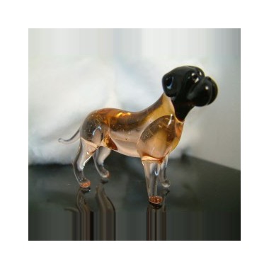 Chien Boxer en verre