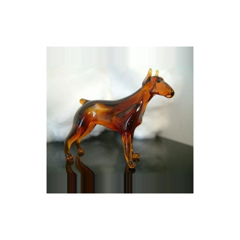 Chien Dobermann en verre