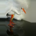 Cigogne en verre