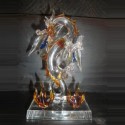 Dragon sur socle en verre