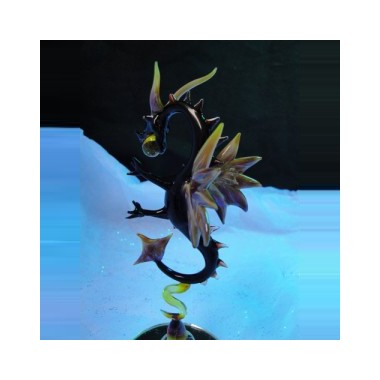 Dragon sur socle en verre